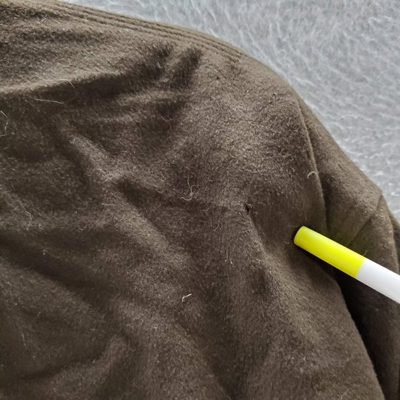 VINTAGE Faconnable Men Jacket Large Brown 100%‎ Wool Button Up Pockets READ - Picture 9 of 11